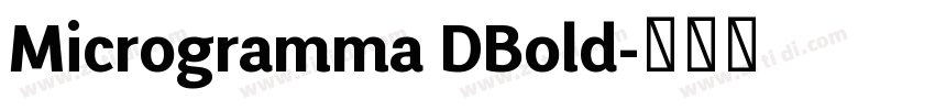 Microgramma DBold字体转换
